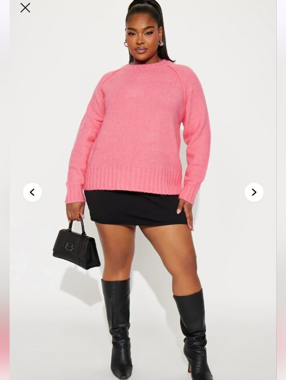 Fashion Nova It's Cold Outside Oversized Sweater - Pink XL (EUC)